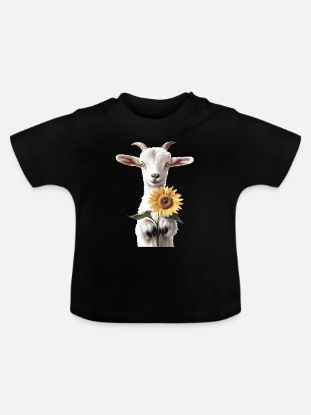 Lama - Baby Bio-T-Shirt mit Rundhals - Schwarz