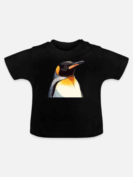 Pinguine Pinguin - Baby Bio-T-Shirt mit Rundhals - Schwarz