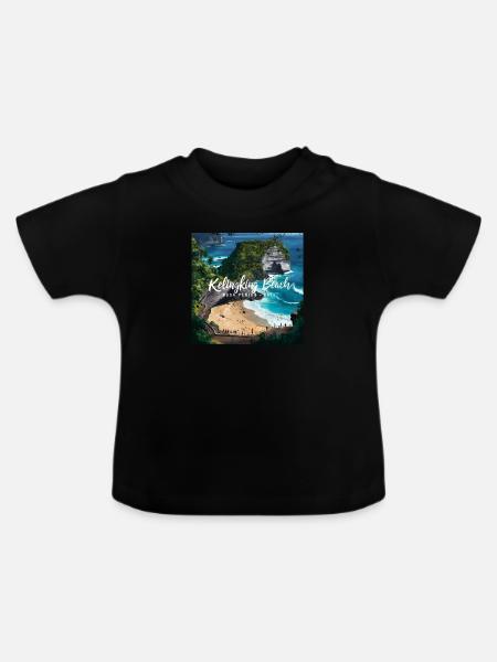 Kelingking Beach - Baby Bio-T-Shirt mit Rundhals - Schwarz