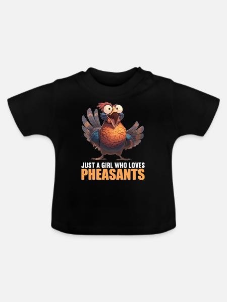 Fasane Fasan - Baby Bio-T-Shirt mit Rundhals - Schwarz