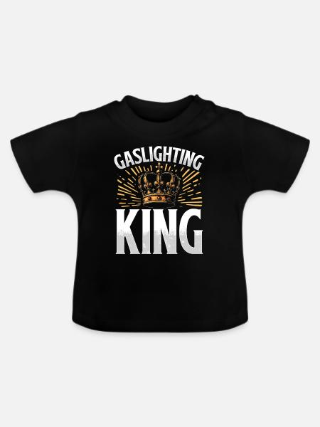 Gaslighting Gaslighter - Baby Bio-T-Shirt mit Rundhals - Schwarz