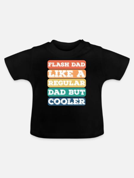 Bouldering Flash Papa Boulderer - Baby Bio-T-Shirt mit Rundhals - Schwarz