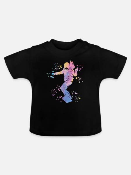 Snowboarder Snowboarding Snowboard - Baby Bio-T-Shirt mit Rundhals - Schwarz