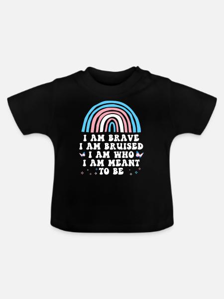 Transgender Trans LGBT Pride - Baby Bio-T-Shirt mit Rundhals - Schwarz