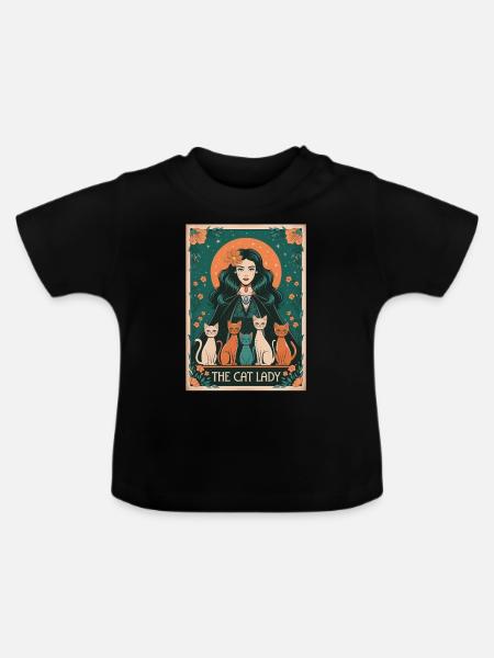 Tarotkarte - Baby Bio-T-Shirt mit Rundhals - Schwarz