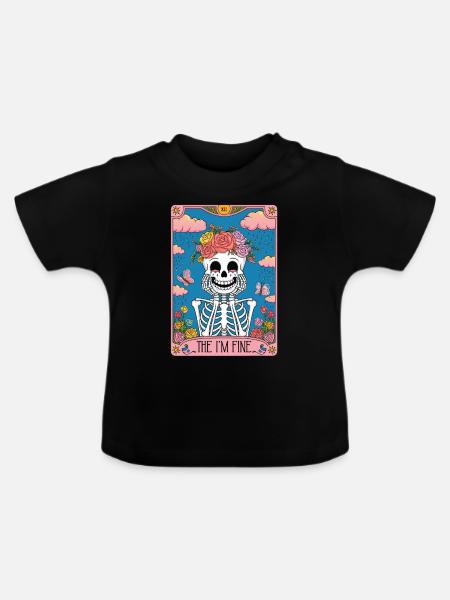Tarotkarte - Baby Bio-T-Shirt mit Rundhals - Schwarz