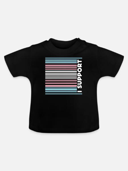 Transgender Trans LGBT Pride - Baby Bio-T-Shirt mit Rundhals - Schwarz