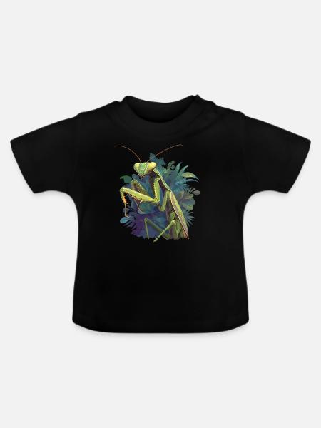 Gottesanbeterinnenen Gottesanbeterin - Baby Bio-T-Shirt mit Rundhals - Schwarz