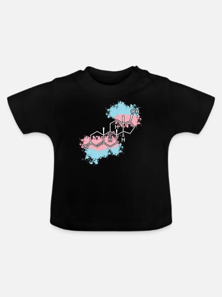 Transgender Trans LGBT Pride - Baby Bio-T-Shirt mit Rundhals - Schwarz