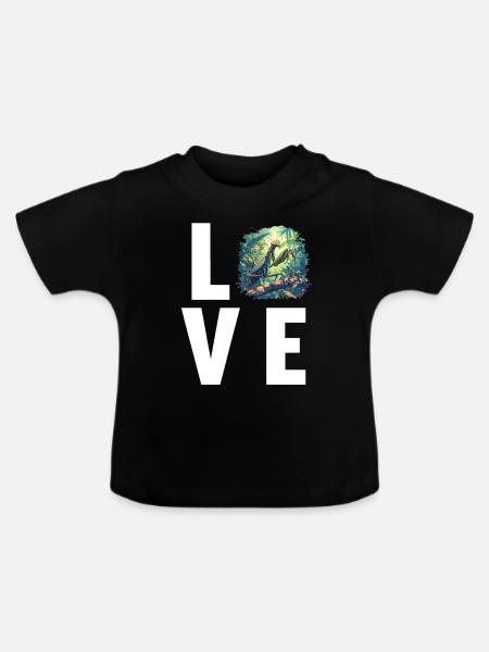 Gottesanbeterinnenen Gottesanbeterin - Baby Bio-T-Shirt mit Rundhals - Schwarz