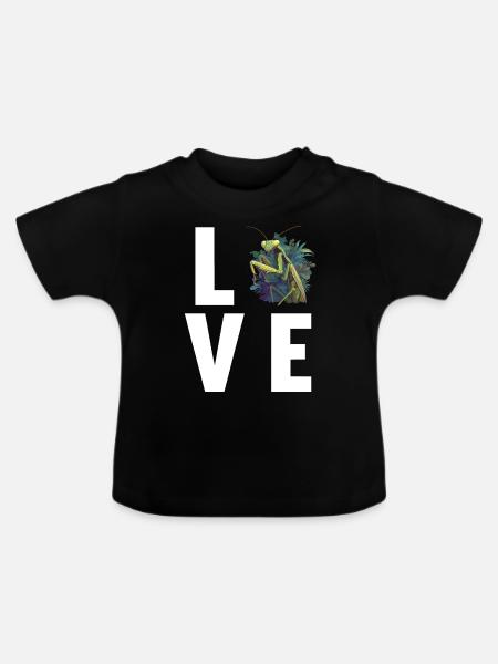 Gottesanbeterinnenen Gottesanbeterin - Baby Bio-T-Shirt mit Rundhals - Schwarz
