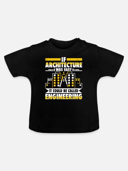 Architekt - Baby Bio-T-Shirt mit Rundhals - Schwarz