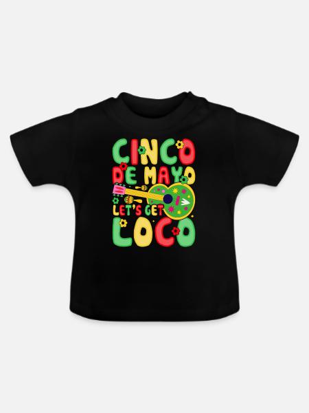 Cinco De Mayo - Baby Bio-T-Shirt mit Rundhals - Schwarz