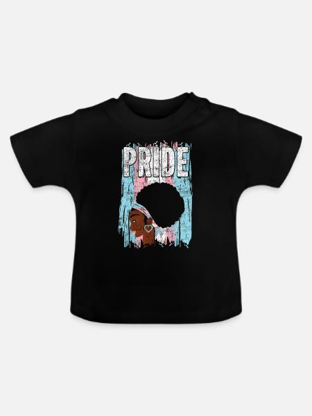 Transgender Trans LGBT Pride - Baby Bio-T-Shirt mit Rundhals - Schwarz