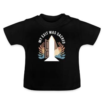 Former religious community survivors - Baby Organic T-Shirt with Round Neck - black - Front