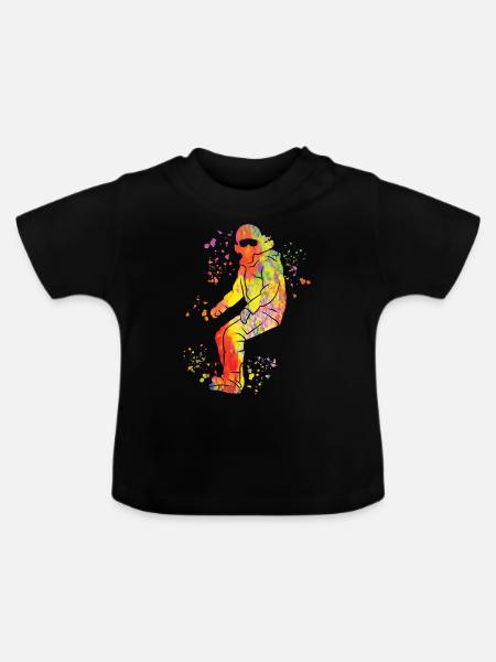 Snowboarder Snowboarding Snowboard - Baby Bio-T-Shirt mit Rundhals - Schwarz