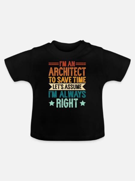 Architekt - Baby Bio-T-Shirt mit Rundhals - Schwarz
