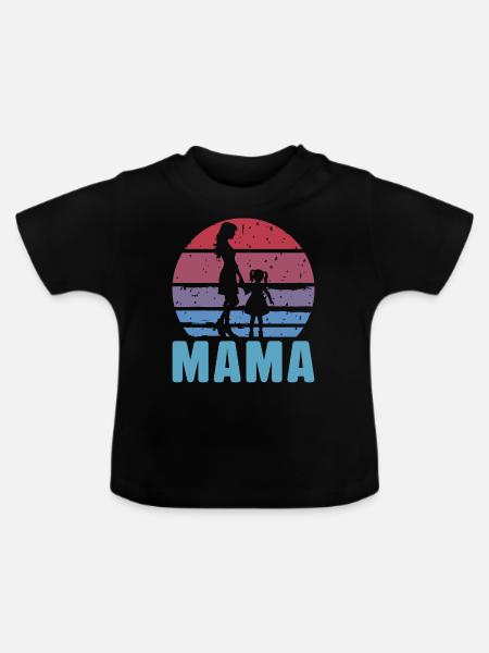 Mamma - Baby Bio-T-Shirt mit Rundhals - Schwarz
