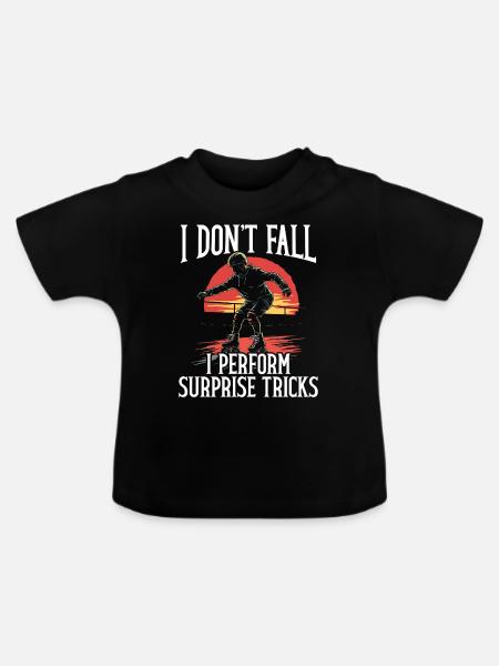 Inline Skating Rollerblading Inline Skates - Baby Bio-T-Shirt mit Rundhals - Schwarz