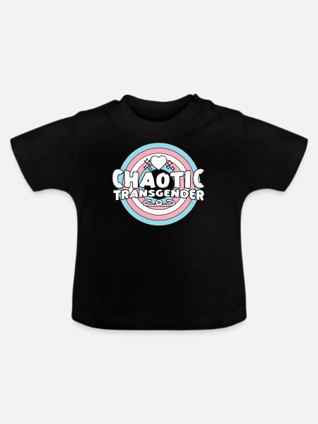 Transgender Trans LGBT Pride - Baby Bio-T-Shirt mit Rundhals - Schwarz
