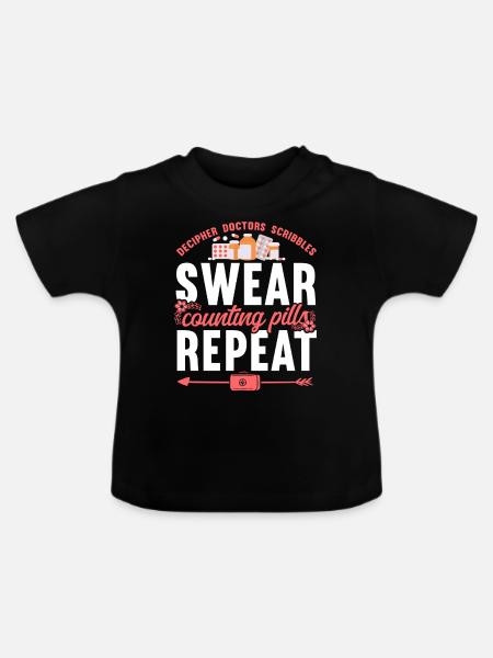 Pharmacy Tech Technician - Baby Bio-T-Shirt mit Rundhals - Schwarz