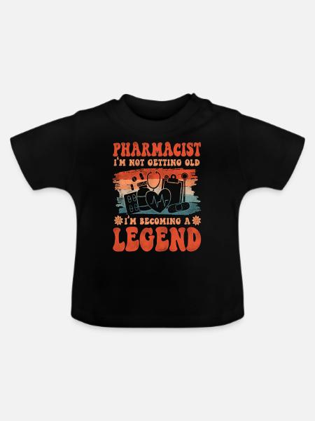 Pharmacy Tech Technician - Baby Bio-T-Shirt mit Rundhals - Schwarz