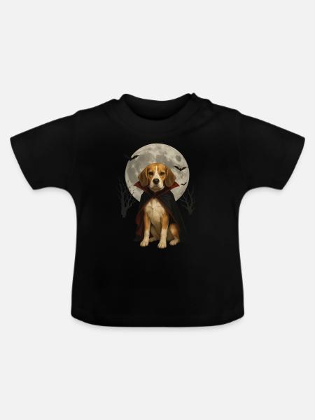 Beagle - Baby Bio-T-Shirt mit Rundhals - Schwarz