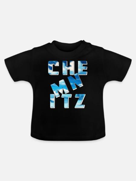 CHEMNITZ - Baby Bio-T-Shirt mit Rundhals - Schwarz