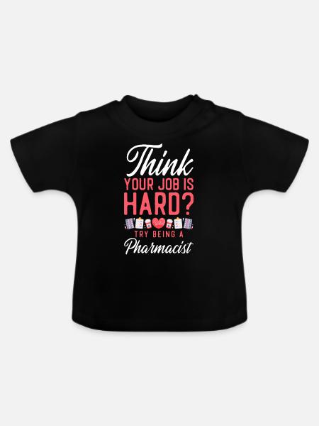 Pharmacy Tech Technician - Baby Bio-T-Shirt mit Rundhals - Schwarz