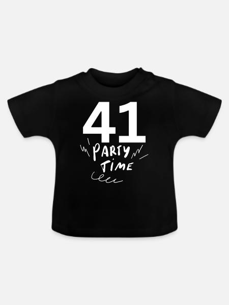 41 - Baby Bio-T-Shirt mit Rundhals - Schwarz