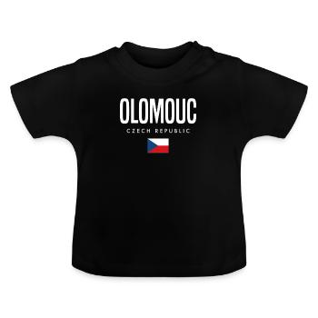 Olomouc Tschechien - Baby Bio-T-Shirt mit Rundhals - Schwarz - Vorne