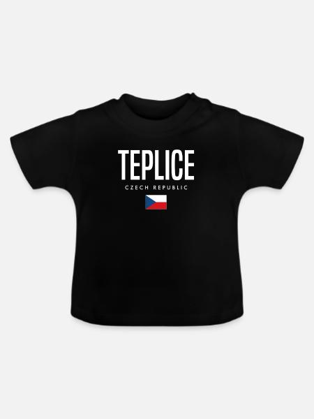 Teplice Tschechien - Baby Bio-T-Shirt mit Rundhals - Schwarz