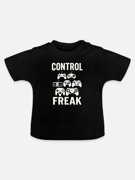 Controller Zocken Gaming Freak - Baby Bio-T-Shirt mit Rundhals - Schwarz