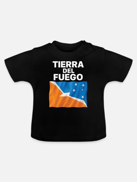Feuerland - Baby Bio-T-Shirt mit Rundhals - Schwarz