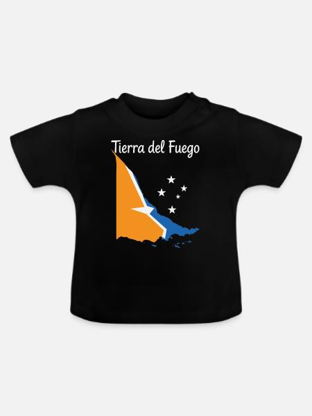 Feuerland - Baby Bio-T-Shirt mit Rundhals - Schwarz