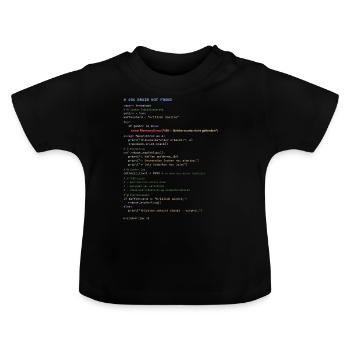 404 Cerveau introuvable Code Python - T-shirt bio col rond Bébé - noir - Devant