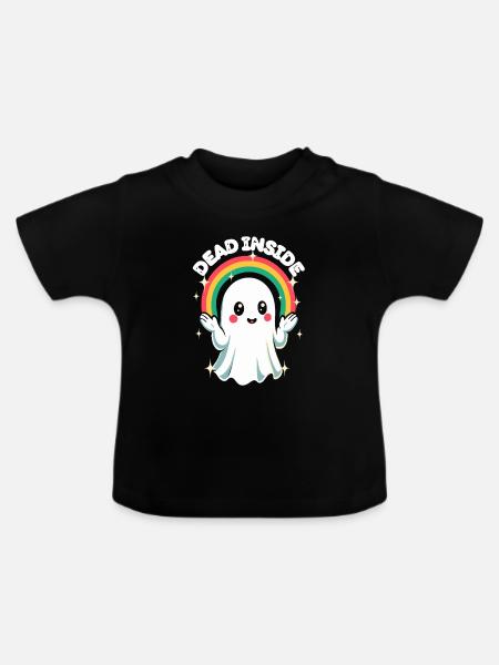 Dead Inside - Süßer Geist - Baby Bio-T-Shirt mit Rundhals - Schwarz