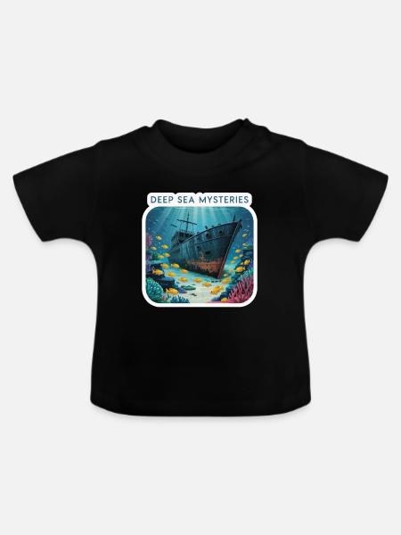 GEHEIMNISSE DER TIEFSEE - Baby Bio-T-Shirt mit Rundhals - Schwarz