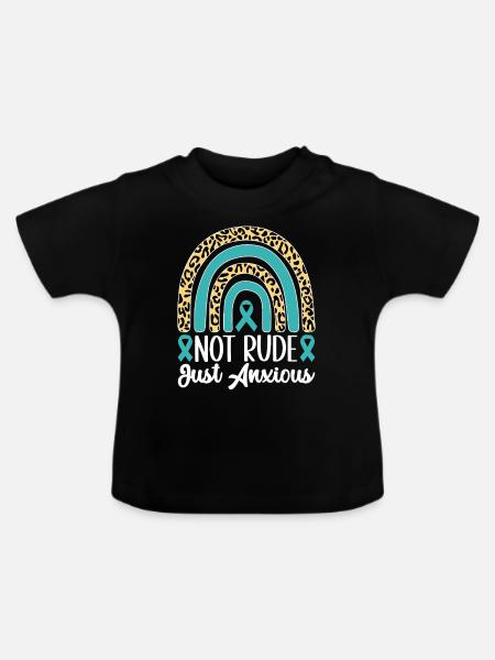 Angststörung Anxiety disorder - Baby Bio-T-Shirt mit Rundhals - Schwarz