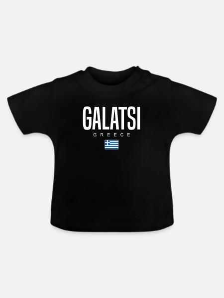 Galatsi Griechenland - Baby Bio-T-Shirt mit Rundhals - Schwarz
