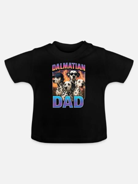 Dalmatiner - Baby Bio-T-Shirt mit Rundhals - Schwarz