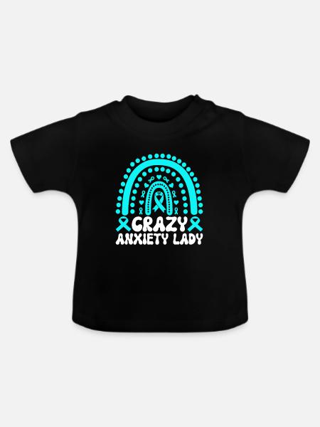 Angststörung Anxiety disorder - Baby Bio-T-Shirt mit Rundhals - Schwarz