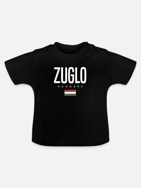 Zuglo Ungarn - Baby Bio-T-Shirt mit Rundhals - Schwarz
