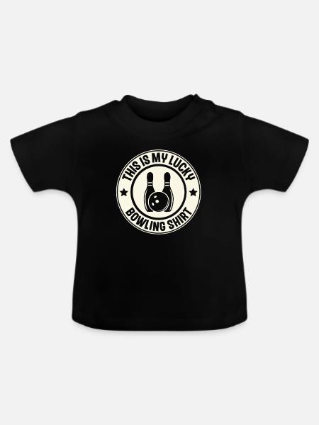 Bowling - Baby Bio-T-Shirt mit Rundhals - Schwarz