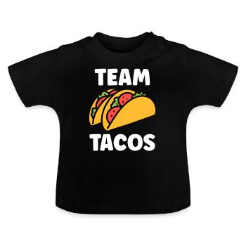 Tacos - Baby Bio-T-Shirt mit Rundhals - Schwarz - Vorne