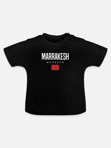 Marrakesh Marokko - Baby Bio-T-Shirt mit Rundhals - Schwarz