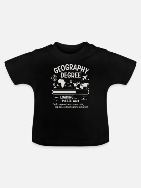 Geographie-Studium Laden - Baby Bio-T-Shirt mit Rundhals - Schwarz