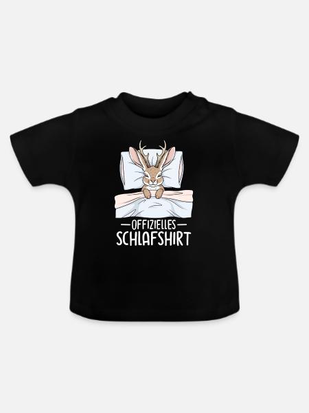 Offizielles Schlafshirt - Baby Bio-T-Shirt mit Rundhals - Schwarz