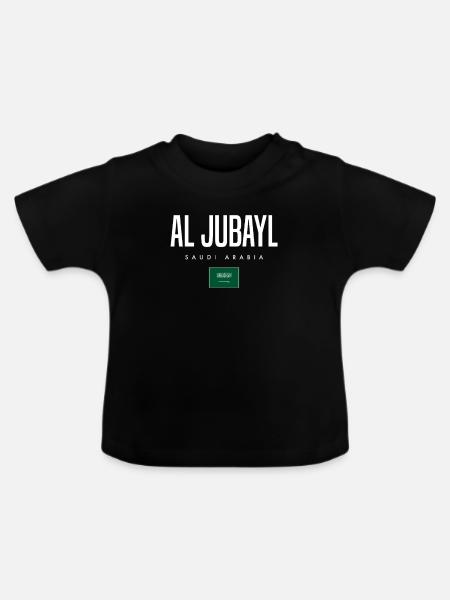 Al Jubayl Saudi-Arabien - Baby Bio-T-Shirt mit Rundhals - Schwarz