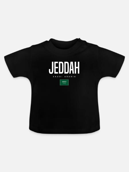 Jeddah Saudi-Arabien - Baby Bio-T-Shirt mit Rundhals - Schwarz